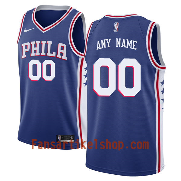 NBA Philadelphia 76ers Trikot Benutzerdefinierte Nike 2017-18 Blau Swingman - Herren NBA Philadelphia 76ers Trikot Benutzerdefinierte Nike 2017-18 Blau Swingman - Herren